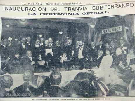 Figura 2. Imágenes del Subte de principios de siglo. Fuente: Diario La Prensa, 02/12/1913