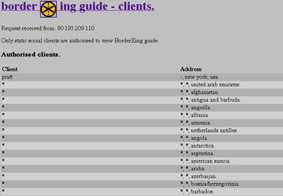 Figura 11. Página de BordeXing Guide