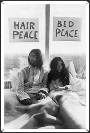 Figura 8. "bed-in for peace" John Lennon y Yoko OnoHotel Hilton, Amsterdam, 1969.