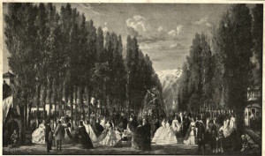 Fig. 6. Alameda, Santiago. J. Charton, 1850. Fuente: Archivo Visual de Santiago.