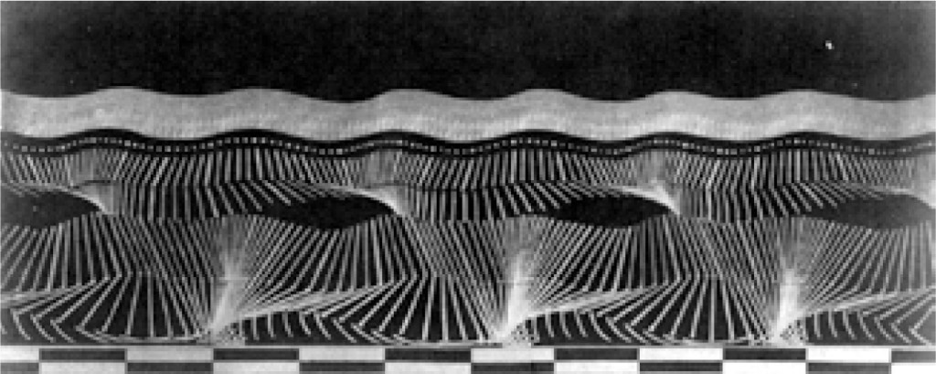 Fig. 5. Cronofotografía, Etienne Jules Marey, 1894. Inscrito en el espíritu de la época, Marey usa la cronofotografía para lograr un registro que fije y aísle el movimiento del cuerpo que se mueve, para obtener un objeto de estudio generalizable. 