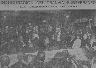 Inauguracion del Subte